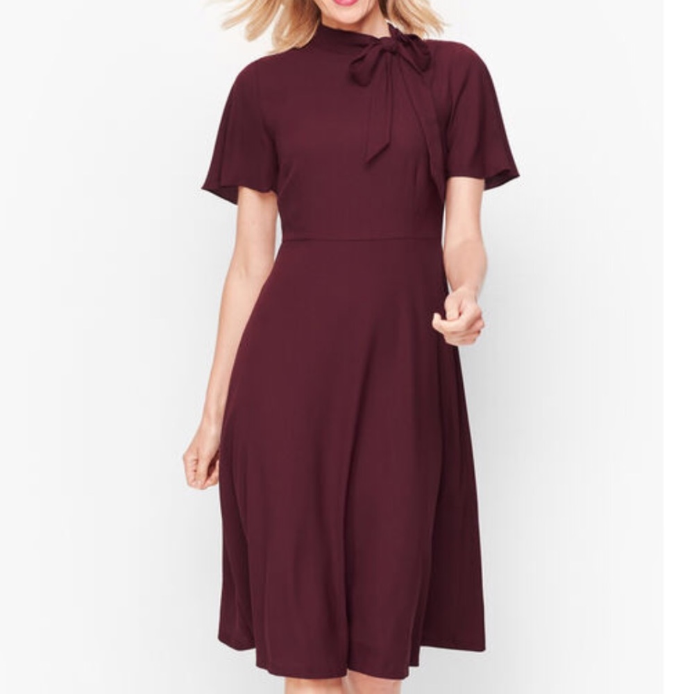 Hadley crepe fit and flare dress